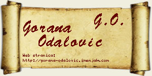 Gorana Odalović vizit kartica